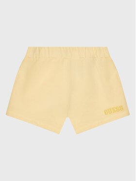 Guess Guess Szorty materiałowe K3GD11 KA6R3 Beżowy Regular Fit