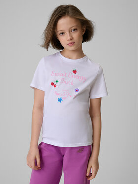 4F 4F T-Shirt JELLIFICATION Biały Regular Fit
