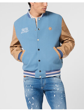 PHILIPP PLEIN PHILIPP PLEIN Bunda bomber 29069 Světle modrá Regular Fit