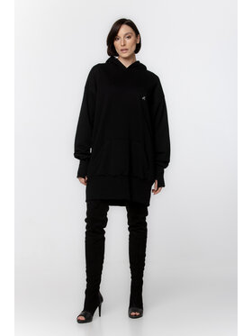 Pilawski Pilawski Bluza BLUZA AGA BIAŁY NAPIS Czarny Oversize