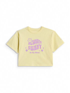 4F 4F T-Shirt POOLSIDE CLUB Żółty Loose Fit