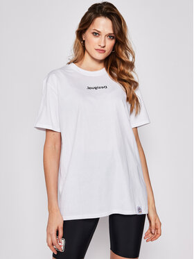 Desigual Desigual T-Shirt Sonar 20SWTKDB Biały Loose Fit