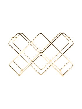 MIAhome MIAhome Półka Stojak na 6 butelek wina BRILYANTE 40,5x27,5x15,5 cm Złoty