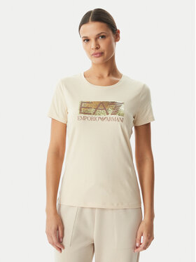 EA7 Emporio Armani EA7 Emporio Armani T-krekls 7W001093 AF10373 U1088 Bēšs Regular Fit