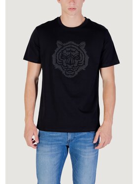 Antony Morato Antony Morato T-Shirt STUTTGART REGULAR FIT WITH PRISM SHAPE RUBBER TIGER PRINT Czarny Regular Fit
