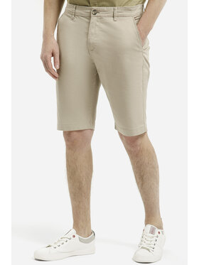 Cross Jeans Cross Jeans Szorty materiałowe A 565-280 Beżowy Chino Fit