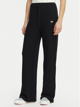 Roxy Roxy Спортивні штани Rise & Vibe New Rib ERJNP03673 Чорний Relaxed Fit