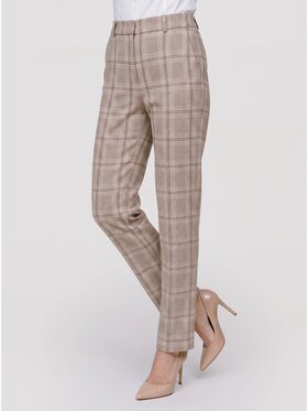 Willsoor Willsoor Spodnie materiałowe 68271 Beżowy Straight Leg