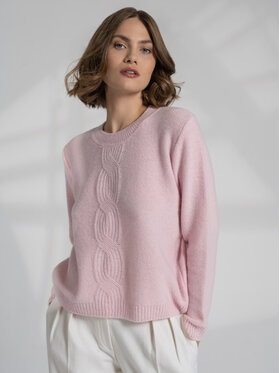 Aleksandra Suska Aleksandra Suska Sweter ESSENTIAL No 3 Różowy Comfort Fit