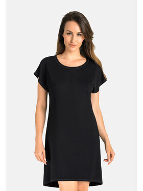 Teyli Teyli Koszula nocna 222 Czarny Regular Fit