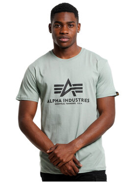 Alpha Industries Alpha Industries Tričko AI.100501-680-XXL Zelená Basic Fit