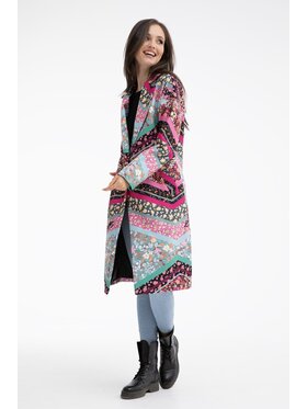 NAOKO Naoko Kabát pro přechodné období Floral RhapsodyFloral Rhapsody Barevná Regular Fit