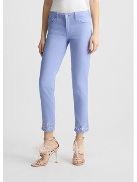 Liu Jo Liu Jo Spodnie materiałowe WA5457T4033M9605 Fioletowy Slim Fit
