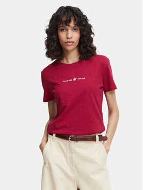 Beverly Hills Polo Club Beverly Hills Polo Club T-Shirt P-SS26W-TS6510 Μπορντό Regular Fit