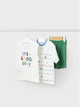 Mayoral Mayoral Completo T-shirt, top e pantaloncini 1648 Multicolore Regular Fit