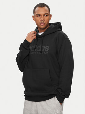 adidas adidas Majica dugih rukava All Szn Fleece Graphic IW1202 Crna Loose Fit