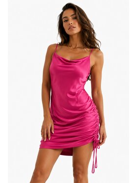 LilaLou LilaLou Sukienka letnia Pola Różowy Slim Fit