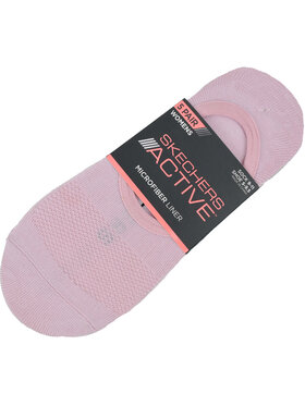 Skechers Skechers Skarpety krótkie Skechers 5pk Microfiber Liner Socks Różowy