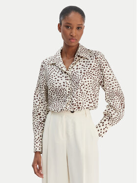 Marella Marella Koszula Salve 2613111141 Écru Relaxed Fit