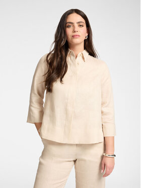 Elena Mirò Elena Mirò Koszula 5013P000322N002 Kremowy Boxy Fit