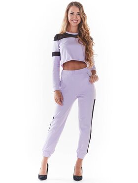 Infinite You Infinite You Bluzka M237 Fioletowy Basic Fit