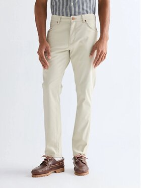 Wrangler Wrangler Spodnie materiałowe LARSTON Biały Slim Fit