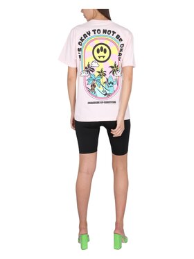 Barrow Barrow T-Shirt 034110-r Różowy Regular Fit