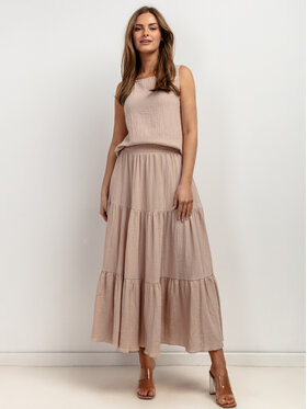 Tessita Tessita Top T430/3/S Beżowy Relaxed Fit