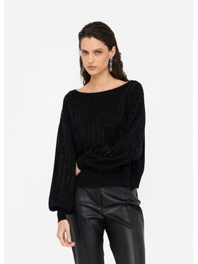 Liu Jo Liu Jo Sweter CF5271MA96EM9798 Czarny Regular Fit