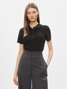 Tommy Hilfiger Tommy Hilfiger Polokošile 1985 WW0WW42047 Černá Slim Fit