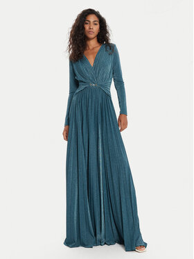 Fracomina Fracomina Abendkleid FQ24WD3011W576Q7 Grün Regular Fit