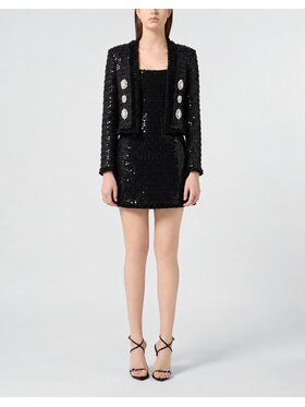 PHILIPP PLEIN PHILIPP PLEIN Bolerko 31853 Čierna Fitted Fit