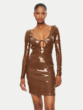BARDOT BARDOT Kokteiļkleita Verona 59513DB Brūns Regular Fit
