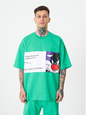 Machinist Machinist T-Shirt Koszulka Z Krótkim Rękawem Męska Oversize Zielona Machinist Sylvester XL Zielony Oversize