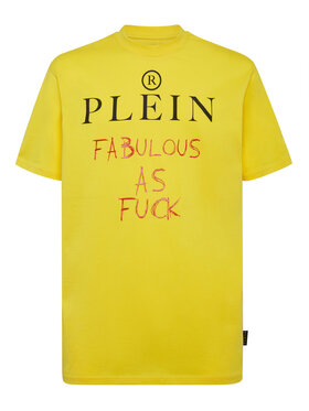 PHILIPP PLEIN PHILIPP PLEIN T-Shirt 2833 Żółty Regular Fit