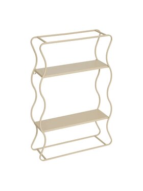 MIAhome MIAhome Półka metalowa, falista, beżowa Judy 40x12x58 cm Beżowy
