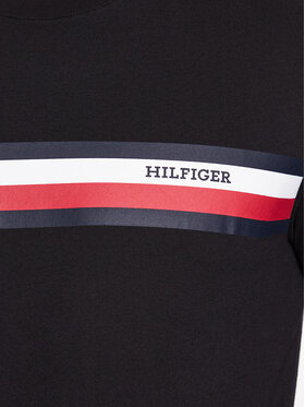 Tommy Hilfiger Majica Dugih Rukava MW0MW32366 Crna Slim Fit