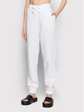 NA-KD NA-KD Spodnie dresowe Love Embroidery 1100-005713-0001-003 Biały Regular Fit