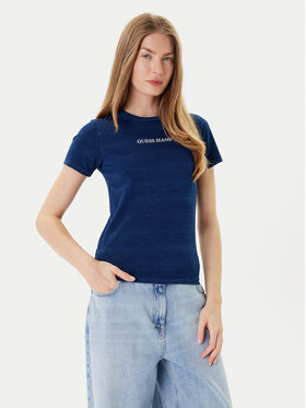 Guess Jeans Guess Jeans T-Shirt W5GI41 KCTL1 Granatowy Slim Fit
