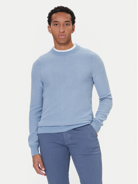 BOSS BOSS Džemper Klapok 50548673 Svijetloplava Regular Fit