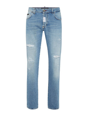 PHILIPP PLEIN PHILIPP PLEIN Džínsy 9607 Modrá Straight Leg