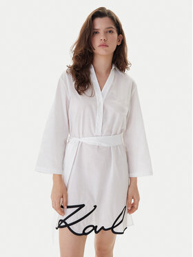 KARL LAGERFELD KARL LAGERFELD Φόρεμα παραλίας A2W46075 Λευκό Regular Fit