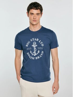 BIG STAR BIG STAR T-Shirt KARTES_402_150 Niebieski Basic Fit