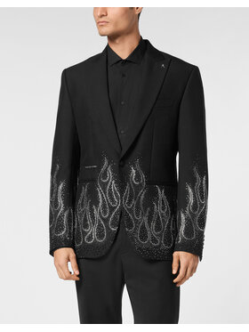 PHILIPP PLEIN PHILIPP PLEIN Marynarka 22545 Czarny Regular Fit