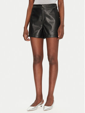 Morgan Morgan Shorts aus Kunstleder 251-SHELLY M Schwarz Regular Fit