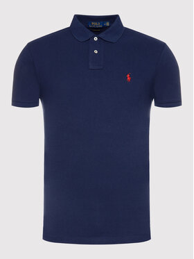 Polo Ralph Lauren Polo Majica Core Replen 710782592 Mornarsko Modra Custom Slim Fit