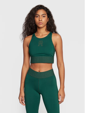 Tommy Hilfiger Tommy Hilfiger Sportinė liemenėlė Monogram S10S101590 Žalia