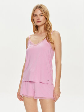 Tommy Hilfiger Tommy Hilfiger Koszulka piżamowa UW0UW05398 Różowy Regular Fit