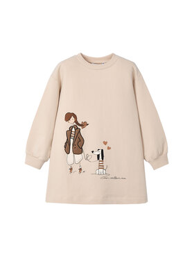 Mayoral Mayoral Трикотажна сукня 4929 Бежевий Regular Fit