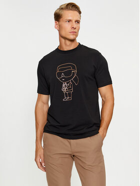 KARL LAGERFELD KARL LAGERFELD Marškinėliai 755047 534221 Juoda Regular Fit